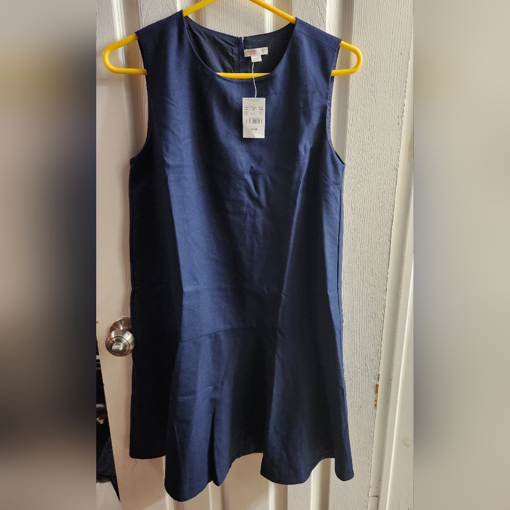 Girls Navy Sleeveless Dress - Crew Cuts Size 14